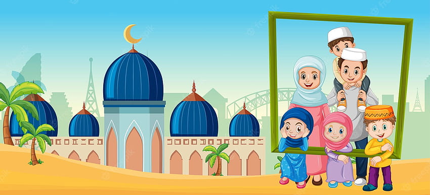 vector de mezquita fondo de pantalla