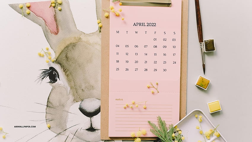 Download White Green Flower April 2022 Calendar Wallpaper  Wallpaperscom
