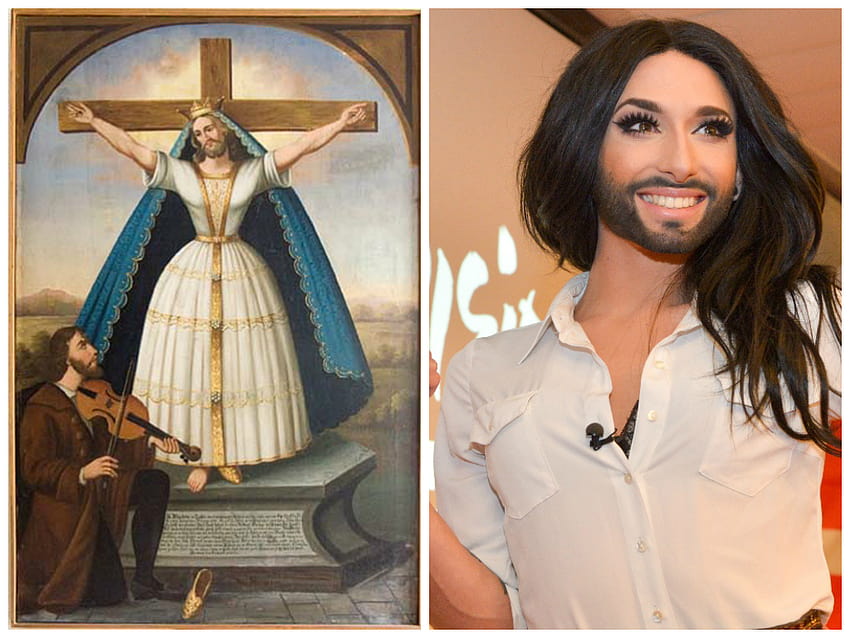 Bearded Lady Saint becomes tourist attraction after Conchita's win, women saints HD wallpaper