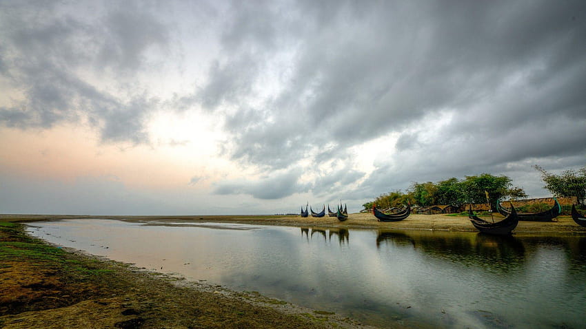 Bangladesh clouds lakes landscapes nature HD wallpaper