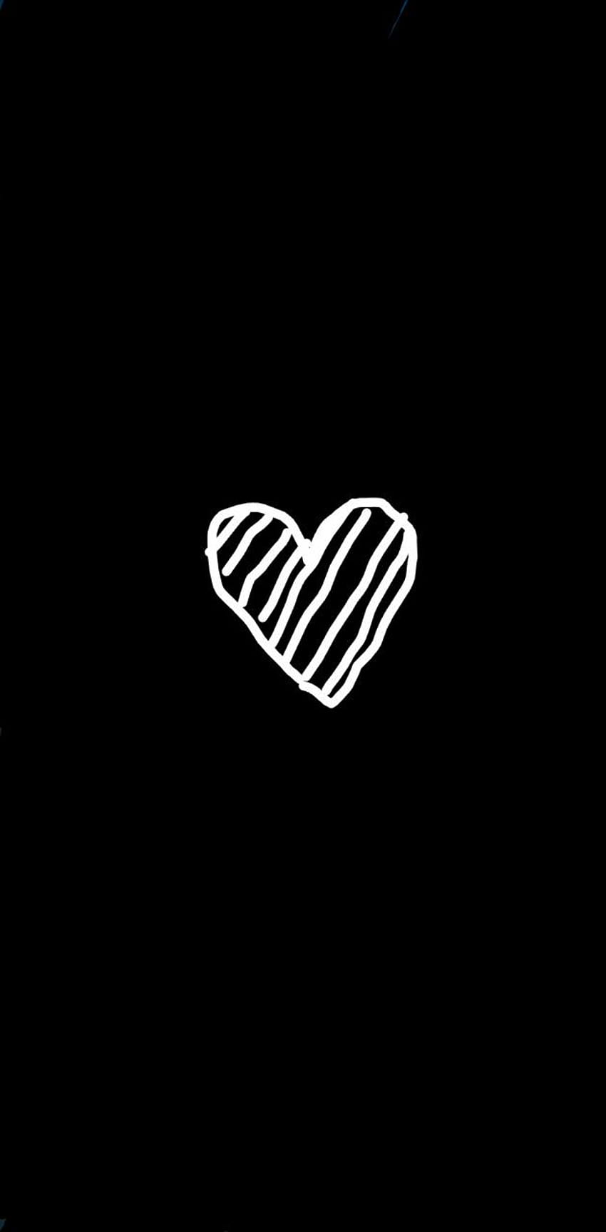 Scribbled Heart by SubstantialAesthetic, aesthetic heart black HD phone ...