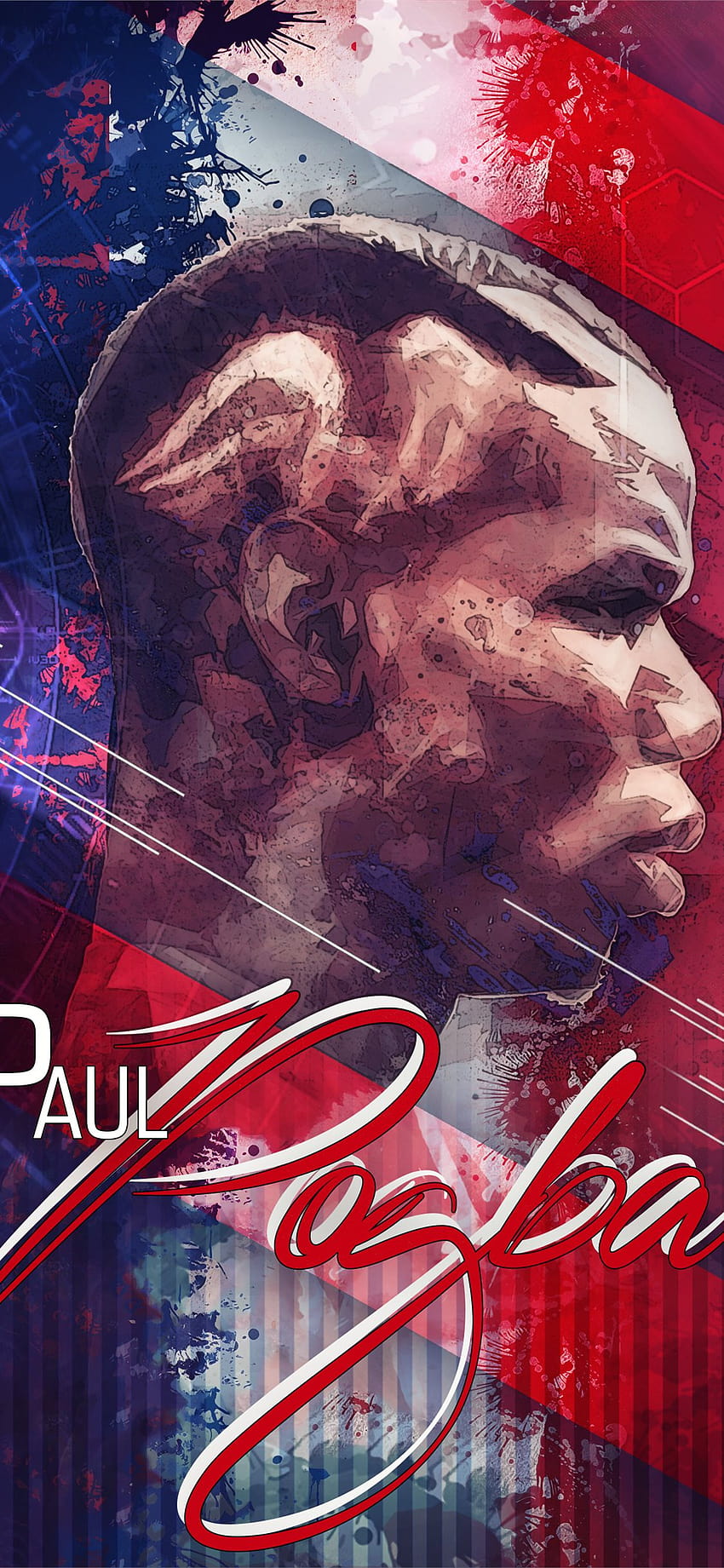 Paul Pogba Manchester United iPhone X, manchester united cartoon HD phone wallpaper