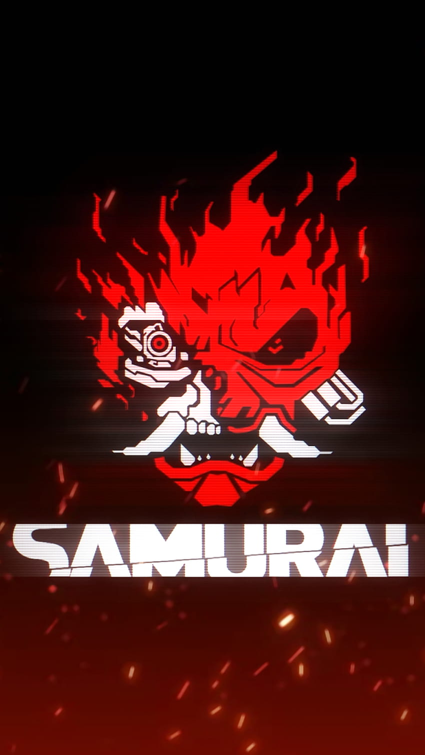 Cyberpunk 2077 • SAMURAI •, logotipo de cyberpunk samurai iphone fondo de pantalla del teléfono