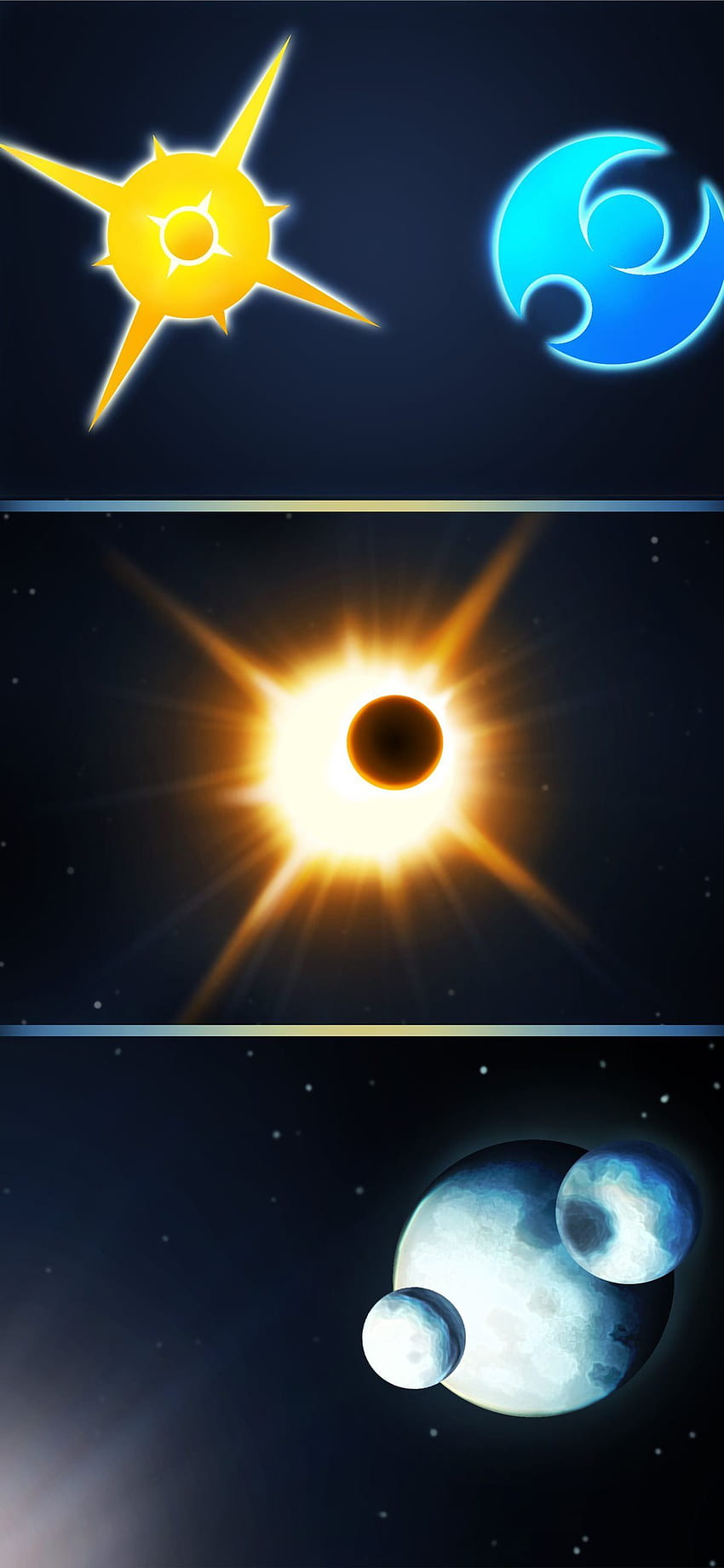 Afari iPhone X'te 50 Pokemon Güneş ve Ay, ay ve güneş HD telefon duvar kağıdı