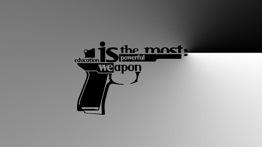 education ,gun,firearm,text,font,logo,trigger,graphics,t shirt,gun barrel,illustration HD wallpaper