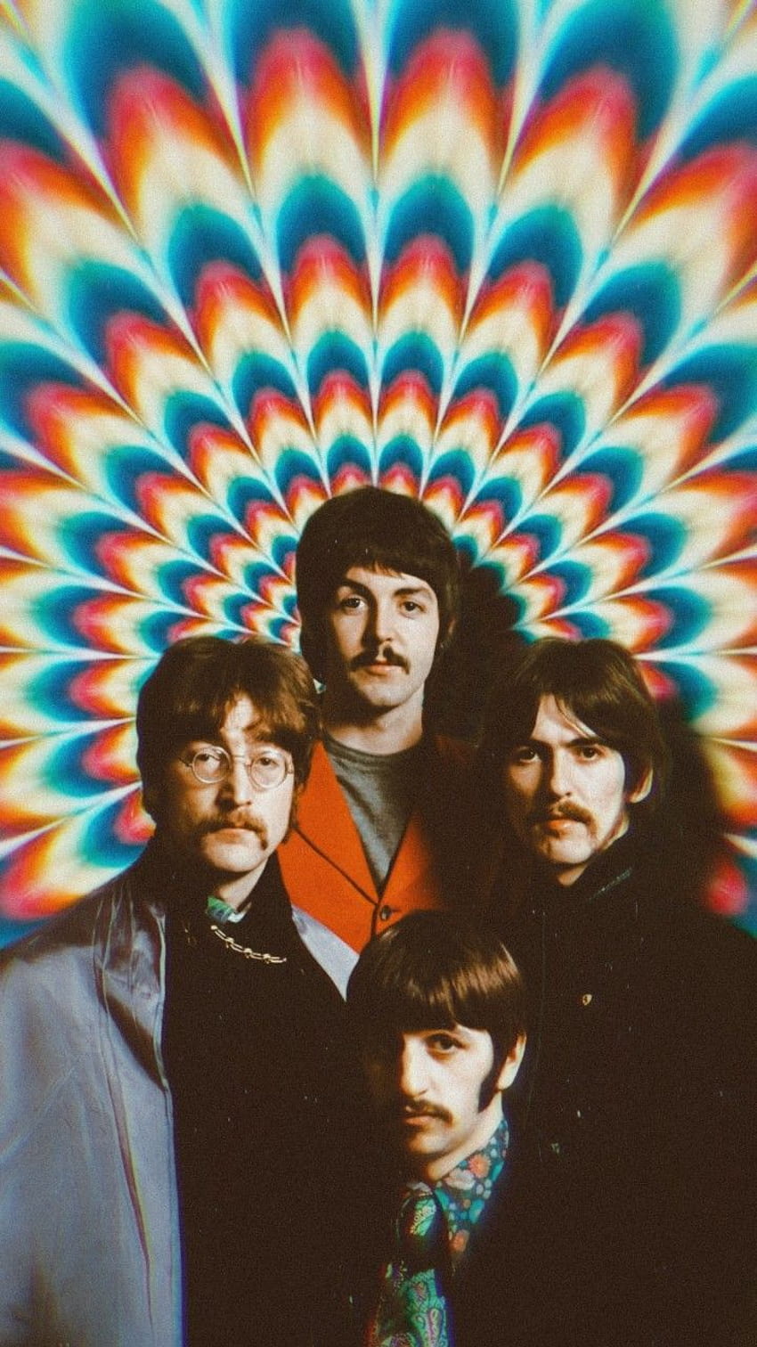 The Beatles Psychedelic, iphone beatles wallpaper ponsel HD
