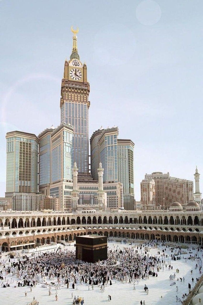 Ehrfürchtiger Uhrenturm, Mekka-Uhrenturm HD-Handy-Hintergrundbild