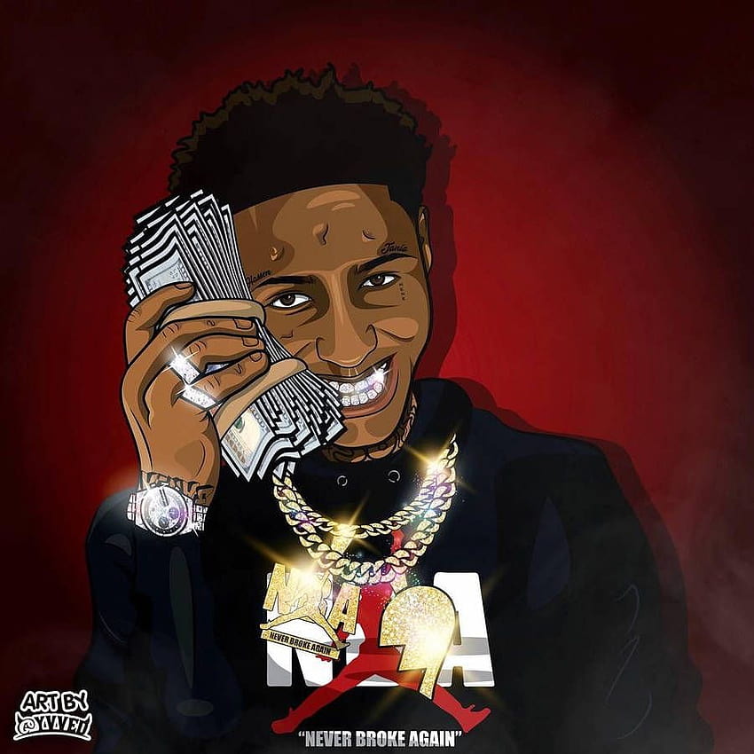 Animated NBA YoungBoy With Bling And Cash HD phone wallpaper