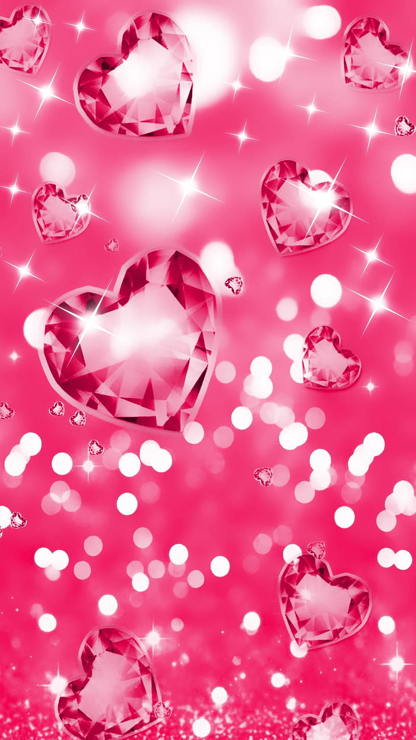 Pink Bling, dark pink rhinestones HD phone wallpaper