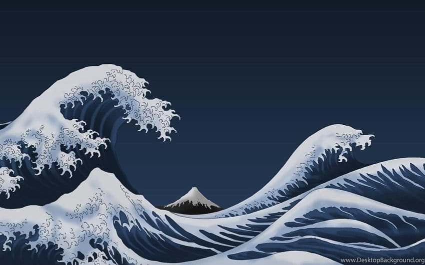 Katsushika Hokusai The Great Wave Off Kanagawa คลื่นยักษ์แห่งคานางาวะ วอลล์เปเปอร์ HD