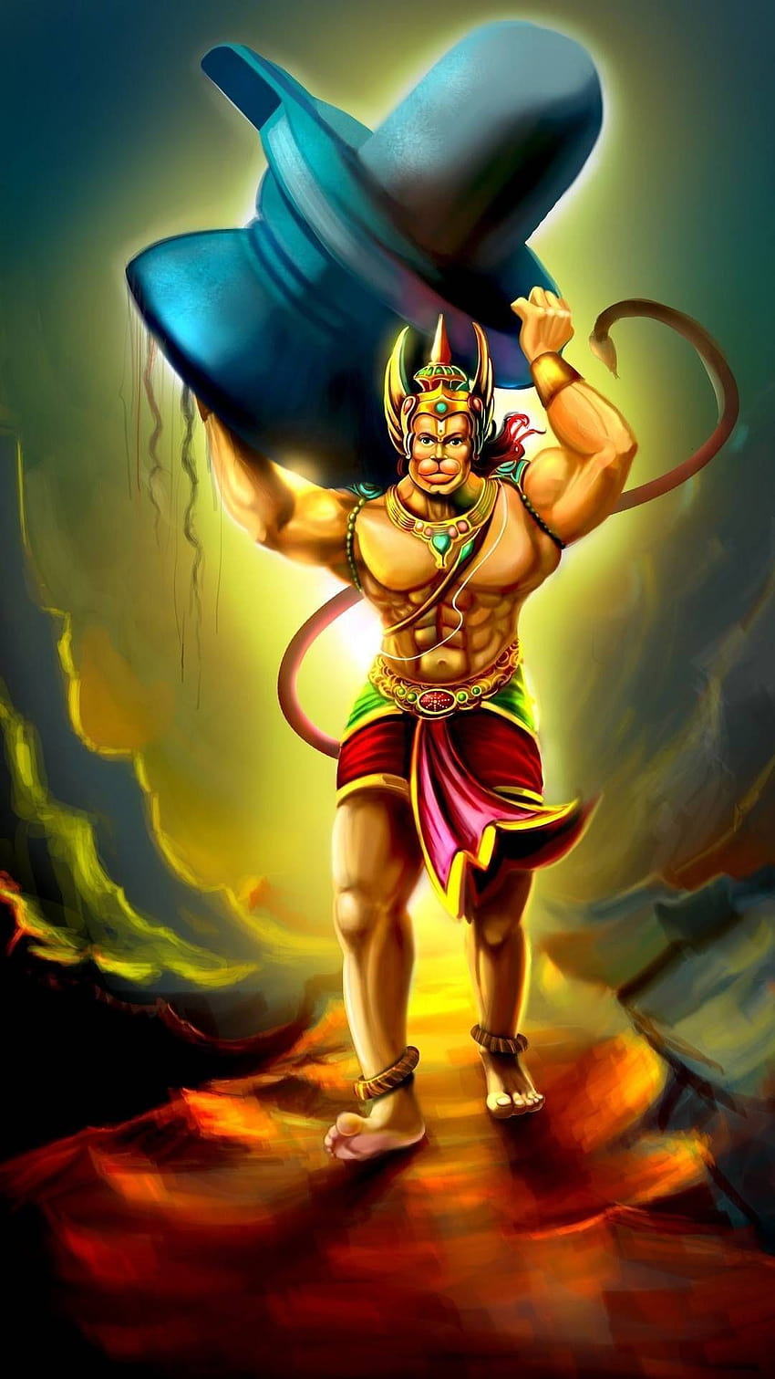 Elegant Lord Hanuman for Mobile ...pinterest, the legend of hanuman HD phone wallpaper