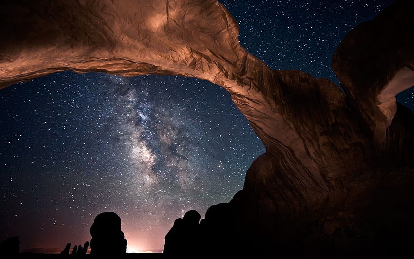 352081 Arches National Park, Landscape, Mountain, Road, Rock, USA, Utah HD wallpaper