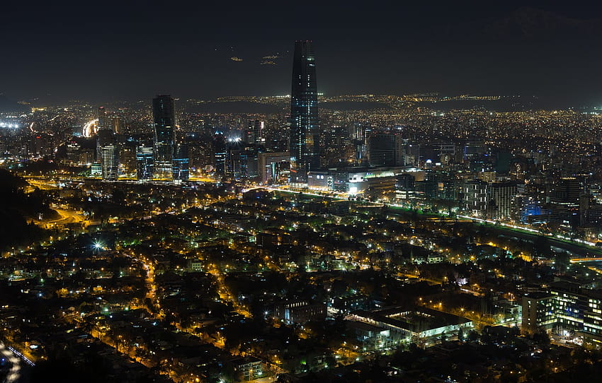 night, night, Chile, noche, Santiago, Santiago de Chile , section город HD wallpaper