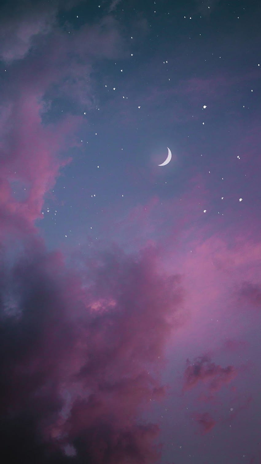 pink night sky HD phone wallpaper
