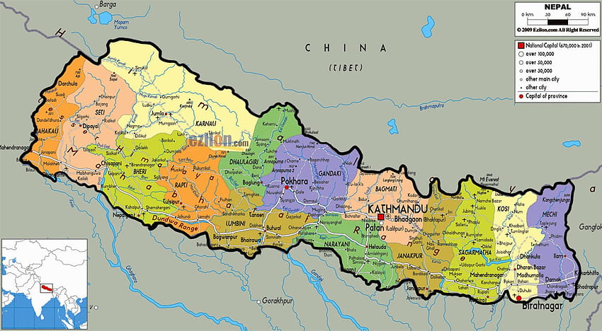Nepal Haritası ~ mapdome HD duvar kağıdı