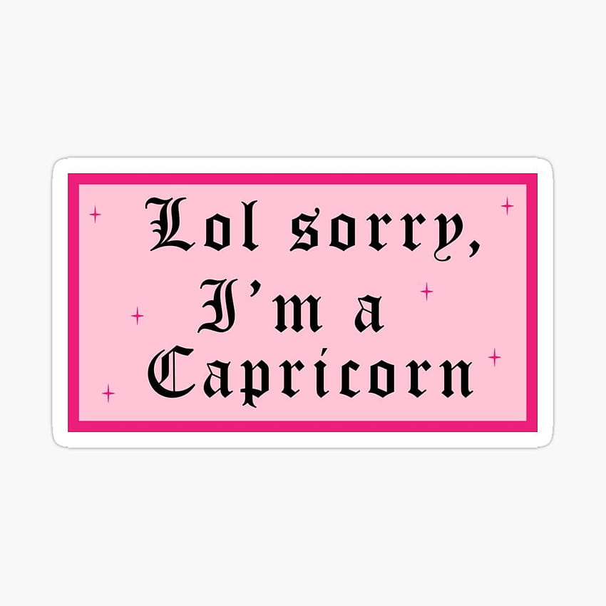 Capricorn zodiac sign sticker cute pink capricorn sticker HD phone wallpaper