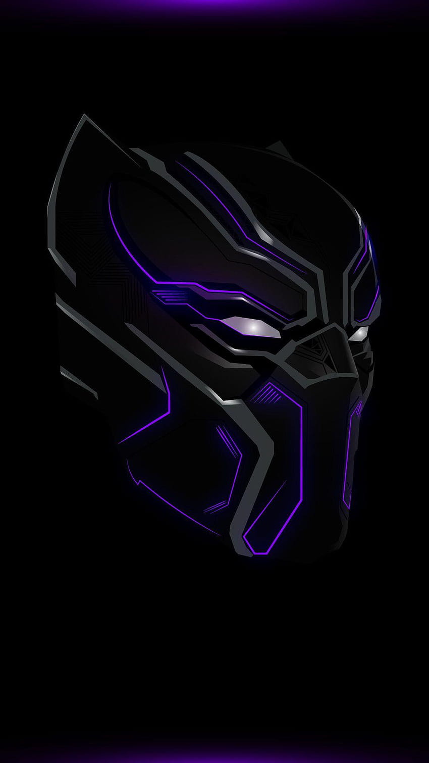 MCU Black Panther Art, 블랙 팬더 네온 HD 전화 배경 화면