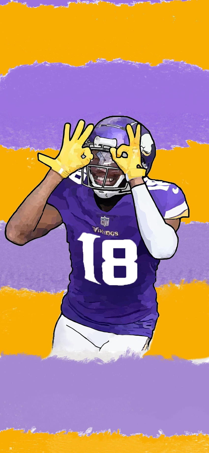 I turned my Justin Jefferson digital drawing into a if anyone wants to use it : minnesotavikings, justin jefferson vikings HD phone wallpaper