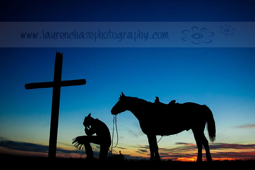 Praying Cowboy Horse, horse and man praying HD wallpaper