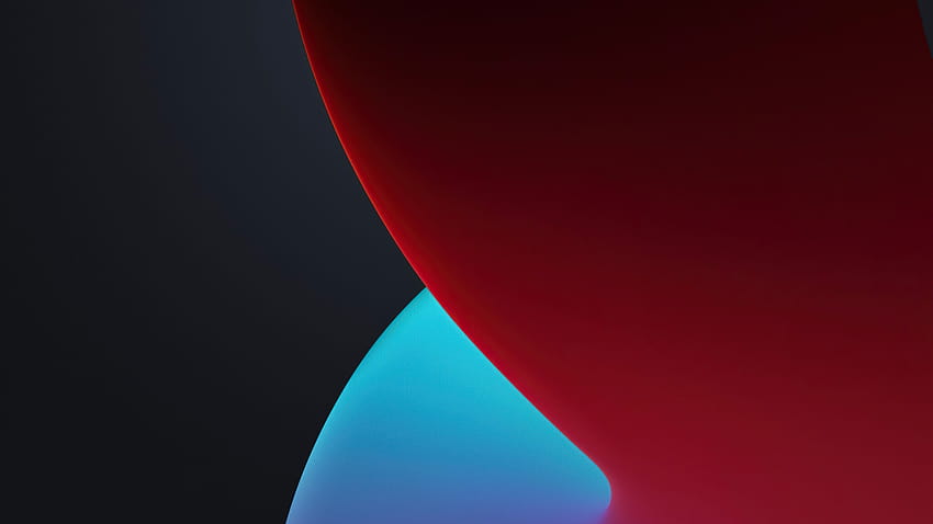 iOS 14, WWDC, 2020, iPhone 12, iPadOS, Escuro, Vermelho, Estoque, Gradientes, tema escuro papel de parede HD