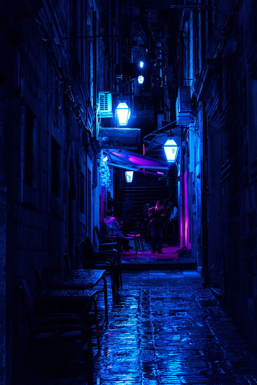 Dark Alley With Turned HD phone wallpaper