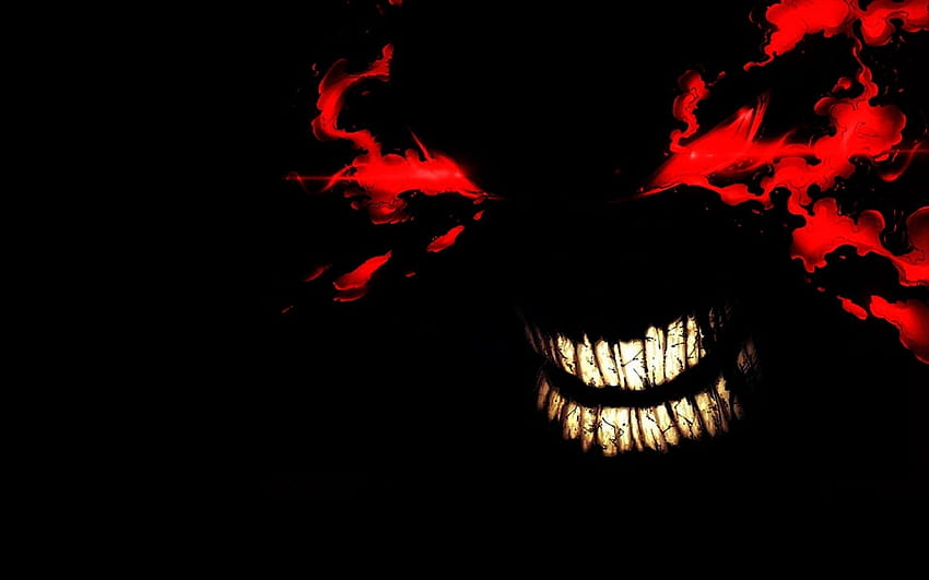 Red Demon on Dog, demon smile HD wallpaper