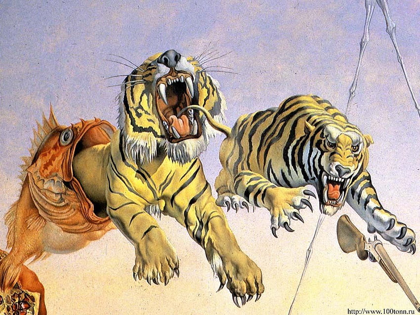Salvador Dali Peintures Tigre Fond d'écran HD