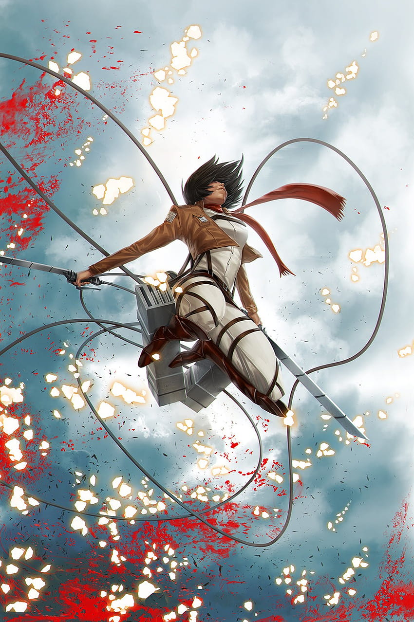 Mikasa Ackerman, Shingeki No Kyojin, Anime Girls / and Mobile Backgrounds, mikasa mobile HD phone wallpaper