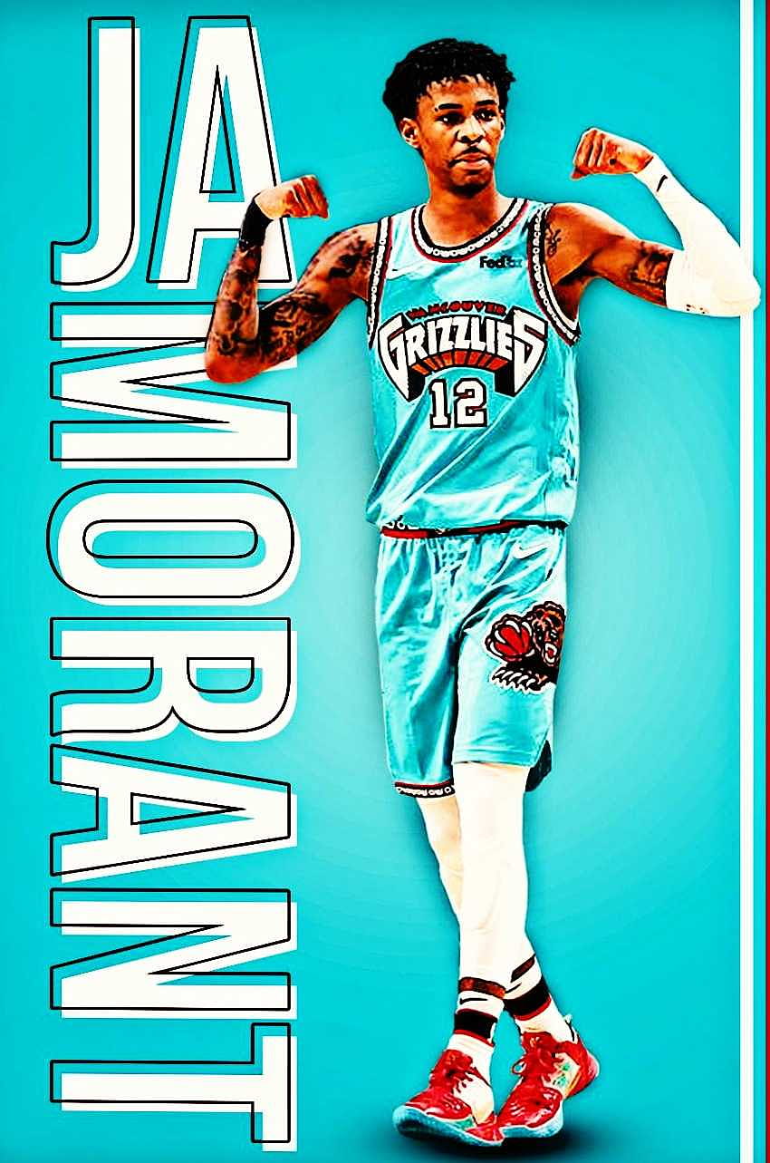 Ja Morant Dunk Poster NBA Grizzlies Basketball Posters  The First Dreamer  Store