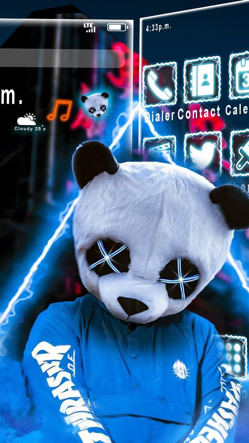 Motywy Neon, Panda, Boy, Live dla Androida Tapeta na telefon HD