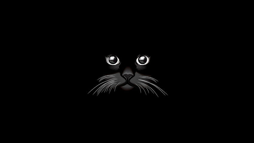 Artístico Papel de Parede, gato preto Fond d'écran HD
