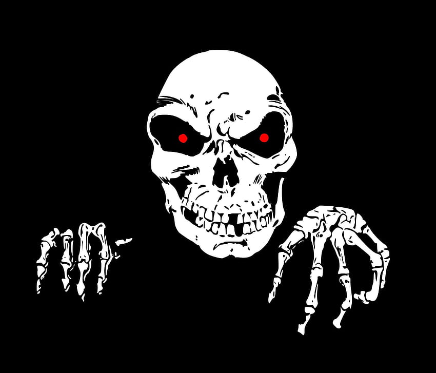 Death Halloween Horror Skull At Dark, sad skull HD wallpaper