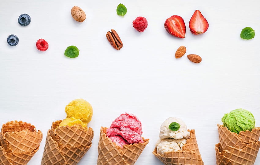 berries, colorful, ice cream ...goodfon, gelato HD wallpaper