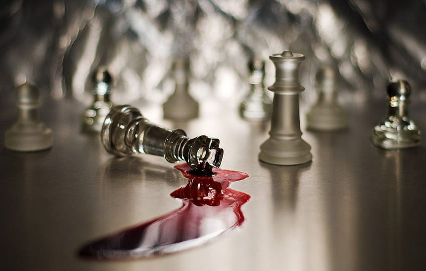 blood, chess, figure, The Game , section разное, blood chess HD wallpaper