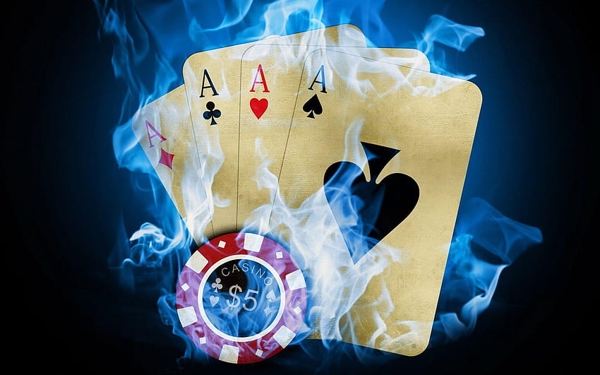 Poker Cards On Fire-Hintergründe, wie HD-Hintergrundbild