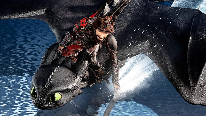 High Definition Of Hiccup And His Night Fury From How To, lightfury and hiccup HD wallpaper