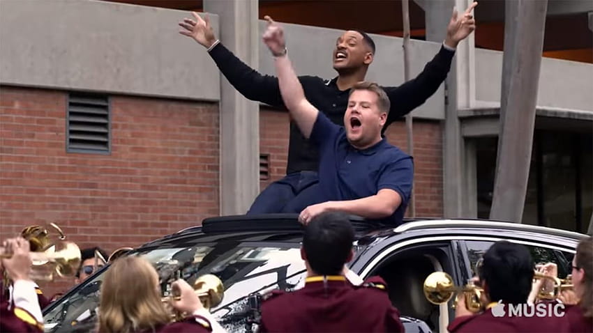 Will Smith Gets Jiggy With James Corden ...etonline HD wallpaper