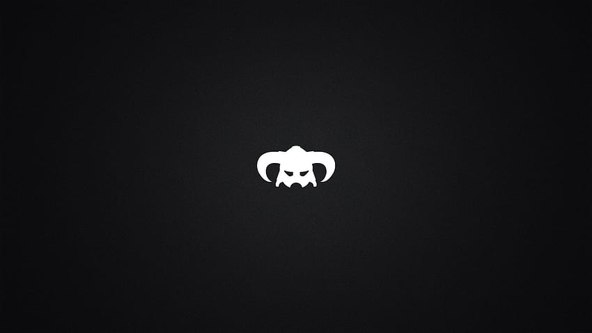 Ein dunkler, minimalistischer Skyrim-Hintergrund, den ich gemacht habe, minimalistischer Skyrim-Hintergrund HD-Hintergrundbild
