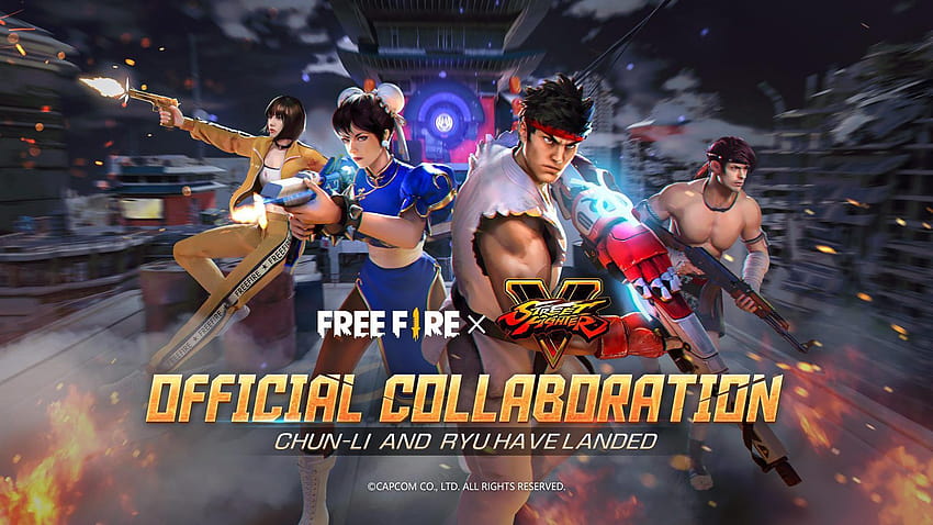 Garena Fire and Street Fighter V Crossover HD wallpaper