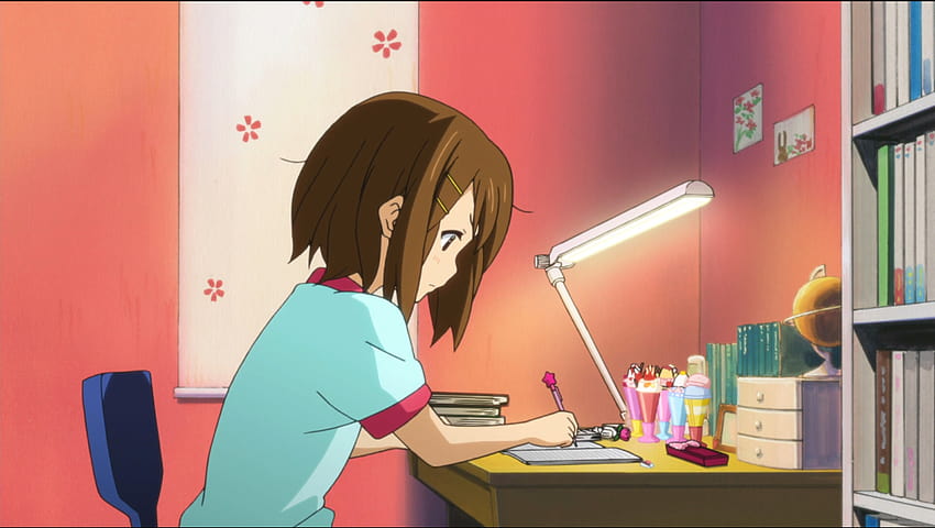 ของ Anime Girl กำลังเรียน อนิเมะกำลังเรียน วอลล์เปเปอร์ HD