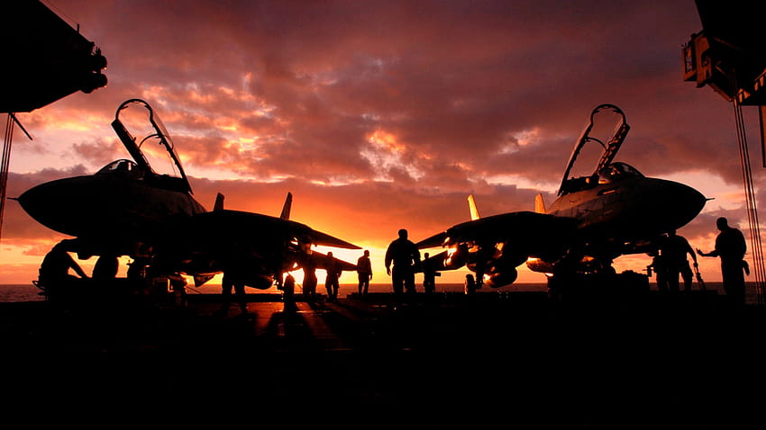 Sunset aircraft aircraft carriers aviation, sunset from jet HD wallpaper