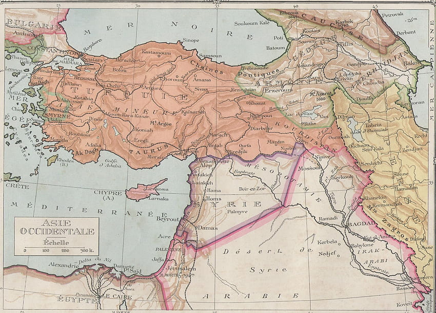 Palestina Medio Oriente Mappa 1940 Sfondo HD