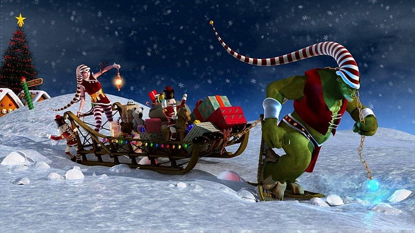 Christmas 2017, christmas sled HD wallpaper