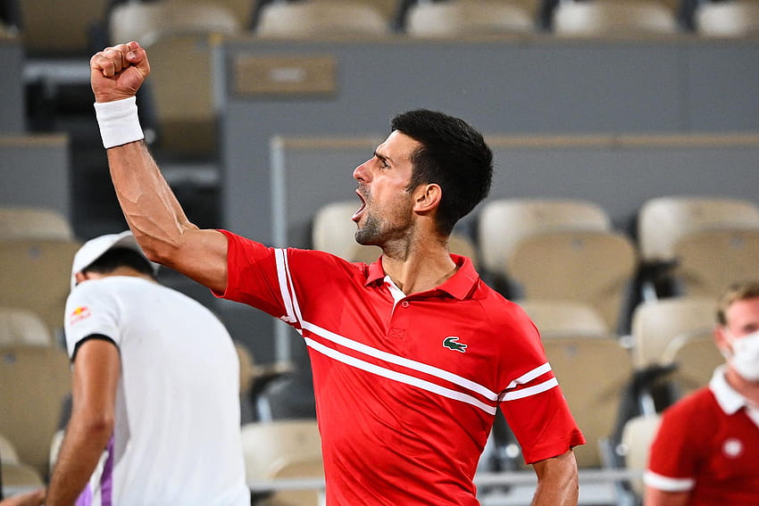 French Open 2021: Novak Djokovic wehrt Matteo Berrettini ab, rückt ins Halbfinale vor, Novak Djokovic Roland Garros 2021 HD-Hintergrundbild