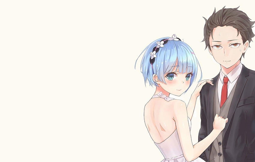 background, anime, art, Subaru, Re: Zero kara hajime chip, subaru and rem HD wallpaper