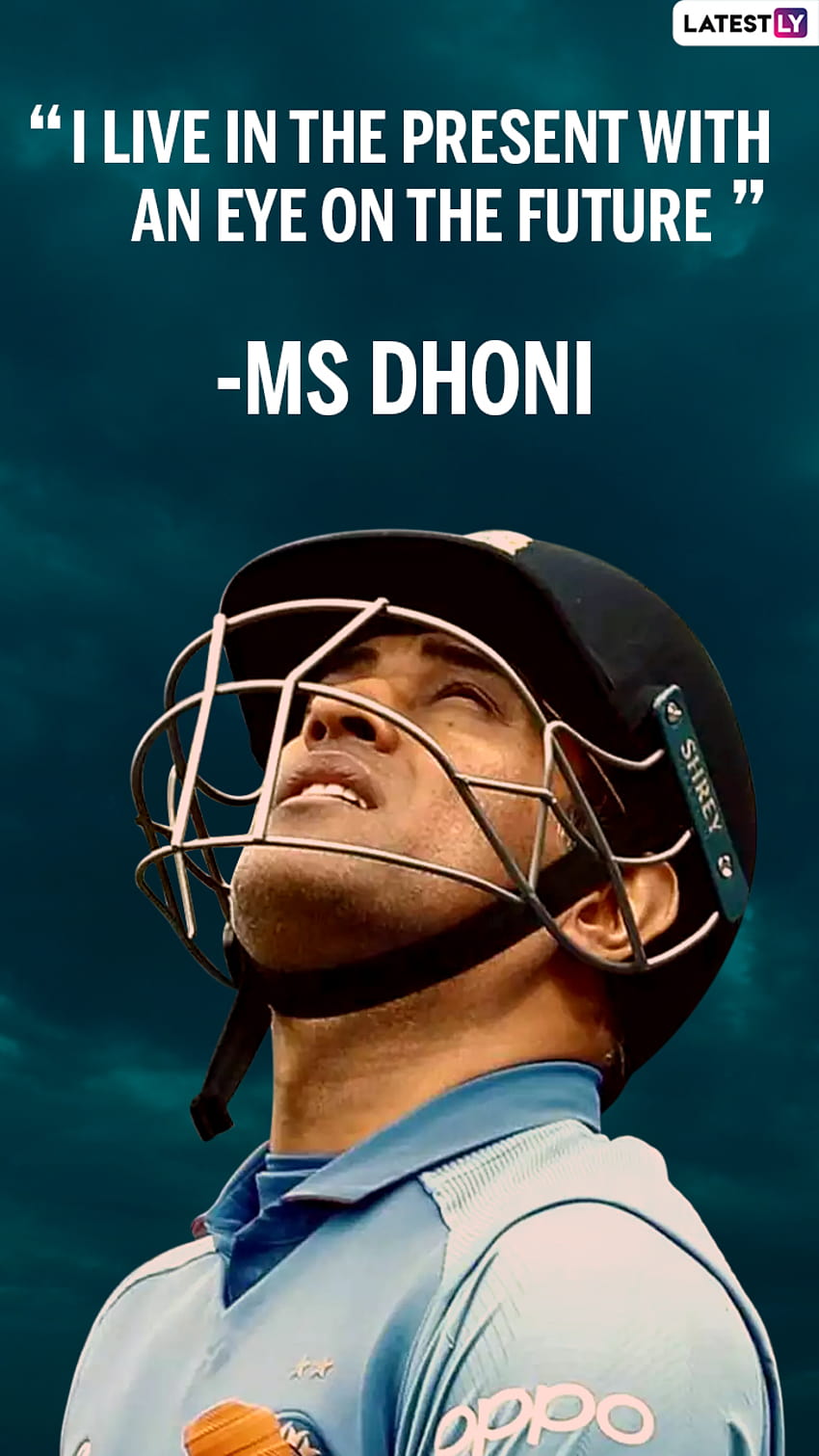 MS Dhoni Quotes &: Célébrez le 40e anniversaire de Mahendra Singh Dhoni avec ses mots incroyables, citations de cricket Fond d'écran de téléphone HD