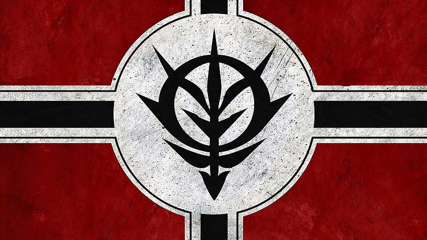 red, grey, and black arrow flag digital, zeon HD wallpaper