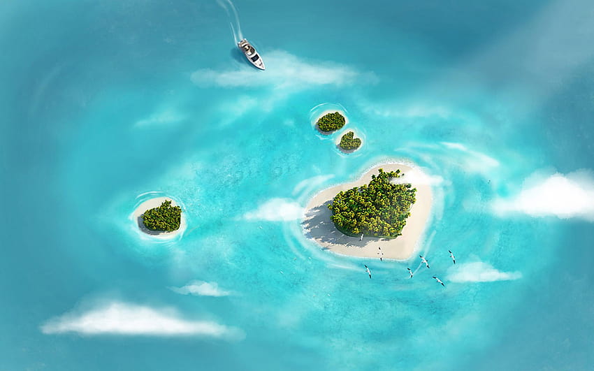 Isola dell'amore e, isola dell' Sfondo HD