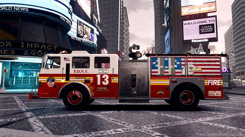 Camiones de bomberos FDNY GTA4 Mods Grand Theft Auto 4 Car Mods fondo de pantalla