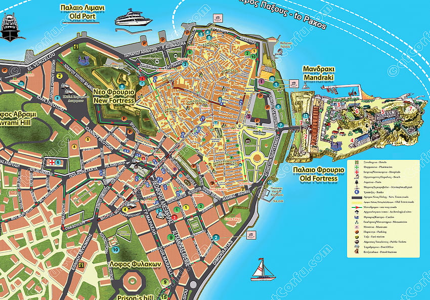A Large Map of the Town of Corfu, corfu greece HD wallpaper | Pxfuel